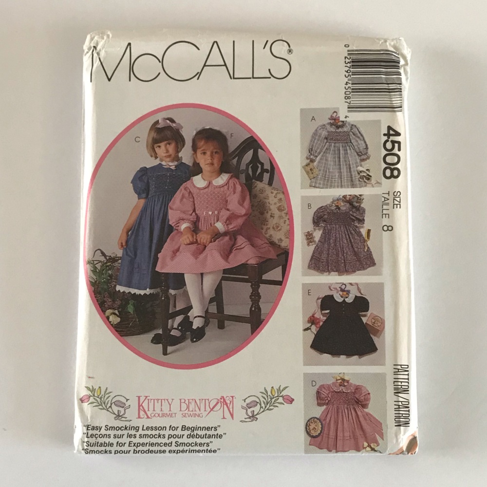🧵3for12🧵 VTG McCall’s Pattern 4508 Child’s Smocking Dress